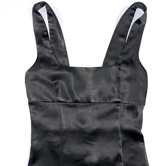 NWT Princess Polly Black Satin Cobie Mini Dress Size 2 - Picture 7 of 16